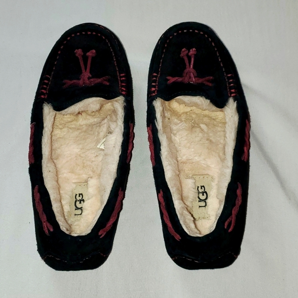 UGG Australia Brett black suede moccasin slipper